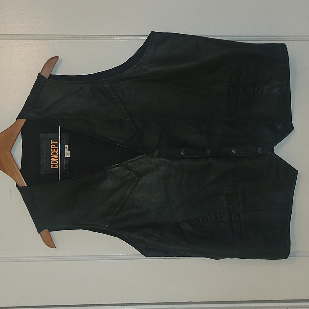Leather Vest by Concept...made in India (EUC)